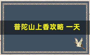 普陀山上香攻略 一天